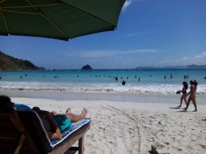 learning to surf at Selong Belanak Beach